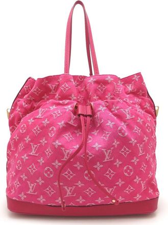 Louis Vuitton Indian Rose Denim Leather Tote Bag (Pre-Owned)
