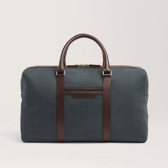 Carl Friedrik Small Weekend Bag - Nubuck - Navy Blue - Hackett London Edition