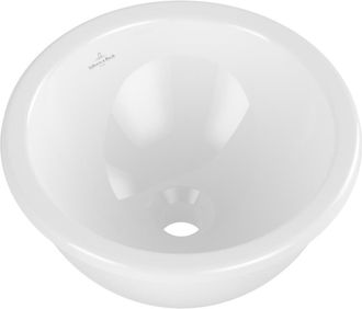 Villeroy & Boch Villeroy&boch - Lavabo Redondo De 39 X 39 Cm Para Encastrar Por Debajo Loop & Friends Titanceram Blanco Piedra Con Rebosadero