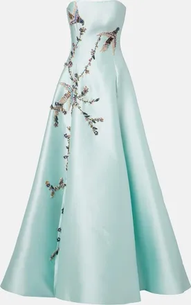 Costarellos Mavia embellished bustier gown