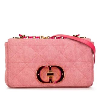 Dior Pre-owned Cross Body Bags, female, Pink, Size: ONE SIZE Pre-owned Denim dior-bags