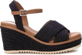Xti Womens Wedge Heel Sandal In Black