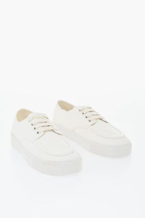 Prada Hammered Leather Lace-Up Sneakers Prada