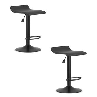 OEM Taburete Fort - Ecopiel Negro / Base Negra X 2
