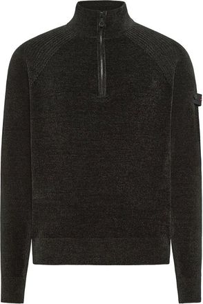 Peuterey Crivelli Plain Chenille Sweater with Half Zip - - Knitwear - Uomo - Grigio - XL