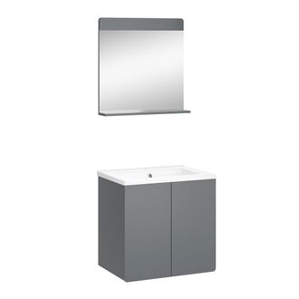Vicco Conjunto De Muebles De Ba&ntilde;o Izan, Gris, 2 Partes