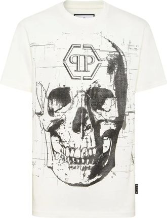 Philipp Plein T-shirt con decorazione teschio - Bianco