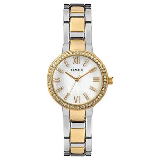 Timex Womens Swarovski Mother Of Pearl Dial Watch