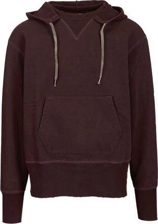 Maison Margiela Cotton Hooded Sweatshirt - Heren - Hoodies - Bruin - XL - Katoen - Hoodies & sweatvesten
