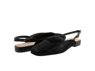 Trotters Holly Womens Flat Shoes Black Mini Dot : 8.5 M (B), Leather