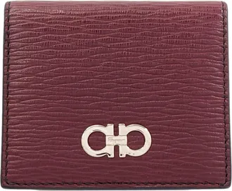 Ferragamo Bordeaux Leather Coin Purse/Coin Case (Pre-Owned)