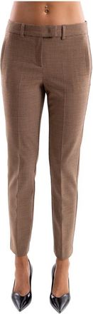 Marella Mllfuoco Slim-fit Broek - Dames - Slim Fit Broeken - Bruin - S - Wol - Broeken