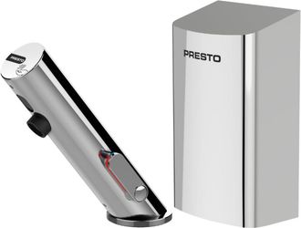 Presto Grifo Mezclador Infrarrojo Con Llave De Paso + Secador De Manos Presto Linea, Cromado