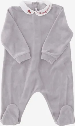 Il Gufo Girls Romper Chenille Pearl Grey Main Fabric: Cotton Tracksuit Sets