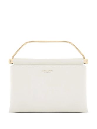 Giorgio Armani Leren shopper - Wit