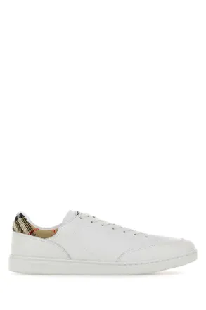Burberry White Leather Set Sneakers
