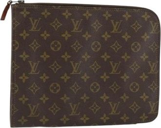Louis Vuitton Pre-owned Clutches, female, Brown, Size: ONE SIZE Pre-owned Vintage Canvas Clutch