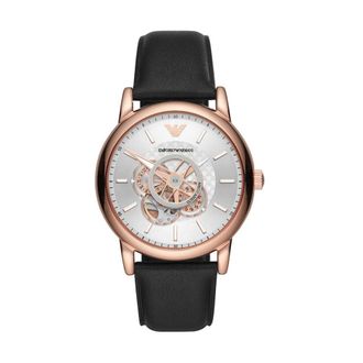 Emporio Armani Accessoires, Heren, Roze, ONE Size, Leer, Luigi Automatisch Horloge