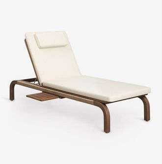 Sklum Tumbona Reclinable En Madera De Acacia Con Coj&iacute;n Dubai Sklum