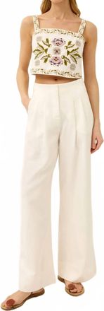Marie Oliver Macbee Wide Leg Pants In Sugar