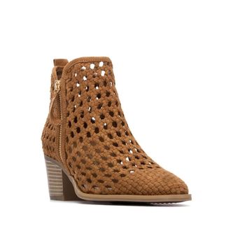 Xti Womens Block Heel Braided Style Ankle Booties