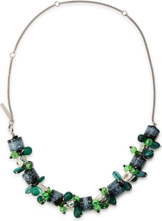 Dries Van Noten Cluster Bead Necklace - Green - One Size