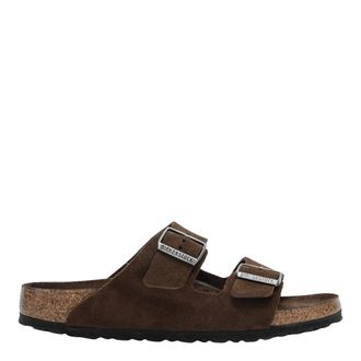 Birkenstock Sliders, male, Brown, Size: 11 US Arizona Soft Footbed