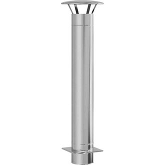 vidaXL Extensi&oacute;n De Chimenea Plateado 35 X 35 X 132 Cm Vidaxl