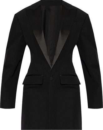 Dsquared2 single-breasted blazer mini dress - women - Wool - 42 - Black
