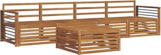 vidaXL Conjunto De Sof&aacute;s De Exterior 5 Uds. Natural Vidaxl