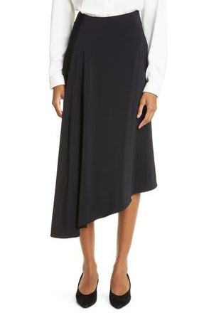 Co Asymmetric Midi Skirt in 001 Black at Nordstrom Rack, Size X-Large