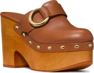 Kate Spade New York halo platform clog in Saddle at Nordstrom, Size 11