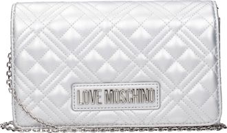 Love Moschino Ik hou van Moschino Damess Polyurethaan zilver/zilveren pochette