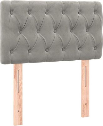 vidaXL Cabecero Con Led De Terciopelo Gris Claro 80x7x78/88 Cm Vidaxl