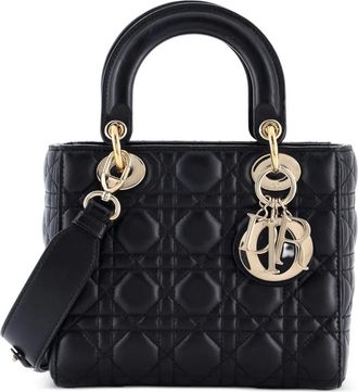 Dior My ABCDior Lady Dior Bag Cannage Quilt Lambskin crossbody bag - Zwart