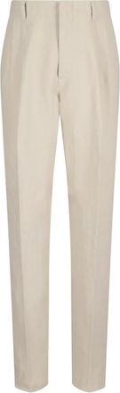 Lardini Suit Trousers, male, Beige, S, Linen Tapered Trousers