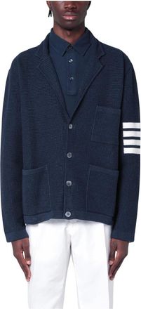 Thom Browne Heren, Truien, Blauw, Maat: XL Katoen