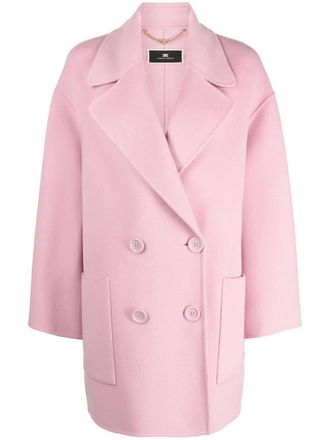 Elisabetta Franchi Cappotto doppiopetto - Rosa