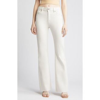 Hidden Jeans Sea Salt Clean Cut High Waist Flare Jeans in White at Nordstrom, Size 25