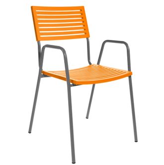 Schubiger M&ouml;bel Gartenstuhl Bodensee Lamello mit Armlehne