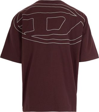 Diesel Mens T-Shirt Boggy Megoval-D Brown Cotton T-Shirts And Polos