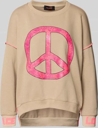 Miss Goodlife Oversized Sweatshirt mit gerippten Abschl&uuml;ssen in Sand, Gr&ouml;&szlig;e XL