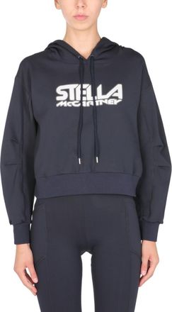 Stella McCartney Blue Logo Hood Sweatshirt