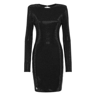 Philipp Plein Midi Kleedjes - Dames - Feestkleedjes - Zwart - L - Kleedjes