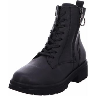 Waldl&auml;ufer Veterschoen Enkellaars - Dames - Schoenen - Zwart - Maat: 36 EU Leer