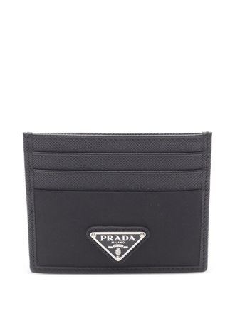 Prada 2013-2025 Saffiano and Tessuto card holder - Black