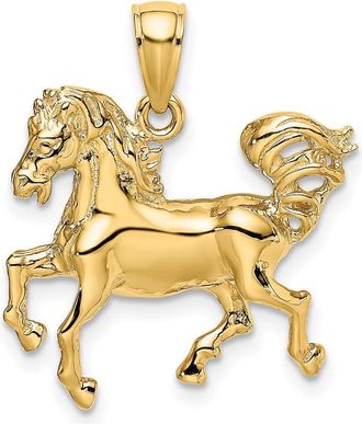 Diamond2Deal 14k Yellow Gold Horse Charm