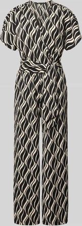 Betty Barclay Jumpsuit im Allover-Look mit V-Ausschnitt in Black, Gr&ouml;&szlig;e 36