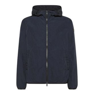 Peuterey Stijlvolle Jas met Nigle U Detail - Heren - Zomerjassen - Blauw - S - Nylon - Jassen