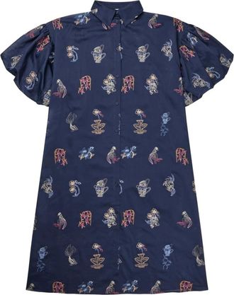 Munthe Nalmetto Jurk - Dames - Jurken - Blauw - Maat: M Poliester